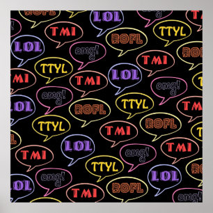 Simsen Sie Abkürzungs-hellen Entwurf Poster