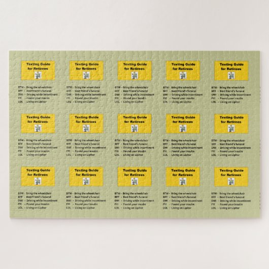 Simsen Sie Führer für Rentner Puzzle (Horizontal)