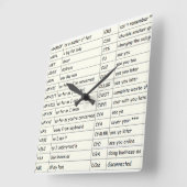 Simsen Sie - Wand-Uhr (A thur D) Quadratische Wanduhr (Winkel)