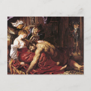 Simson und Delila von Peter Paul Rubens Postkarte