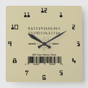 Simulated 500 Jahre Atomic Quadratische Wanduhr