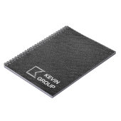 Simulated Black Leather Business Logo Notizblock (Linke Seite)