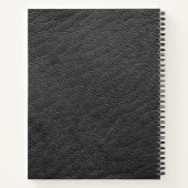 Simulated Black Leather Business Logo Notizblock (Rückseite)
