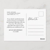 Simulated Kraft Paper Forest Mountains Vielen Dank Postkarte (Rückseite)