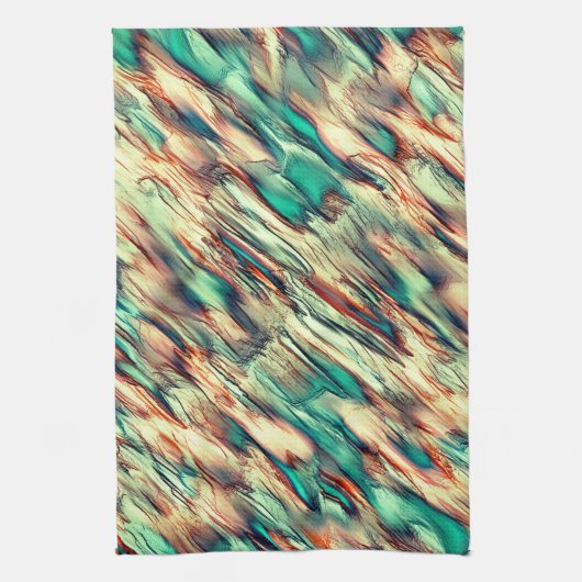 Simulation von Felsen oder Stalagmiten in grün bis Geschirrtuch (Vertikal)