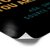 Simulationsphase 2008 - Digitales Glitch-Poster Poster (Ecke)