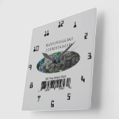 Simulierte 500 Jahre Atomic PCB Quadratische Wanduhr (Winkel)