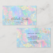 simulierte Angaben zum Glitzer auf Pastellopal Visitenkarte (Vorne/Hinten)