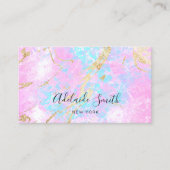 simulierte Angaben zum Glitzer lila pastellblau Visitenkarte (Vorderseite)