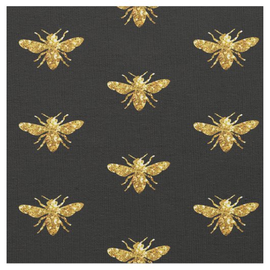 simulierte Bienen aus Glitzer Stoff (Nahaufnahme)