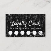 simulierte Black Glitzer-Treuekarte Visitenkarte (Vorderseite)
