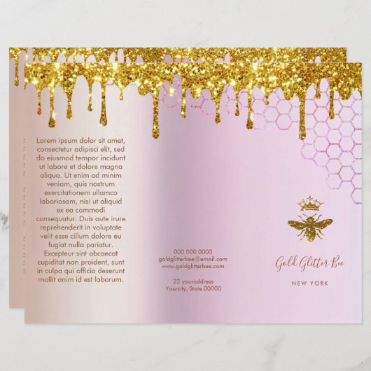 Simulierte Broschüre der Goldmedaille-Glitzer-Köni (Vorne/Hinten)