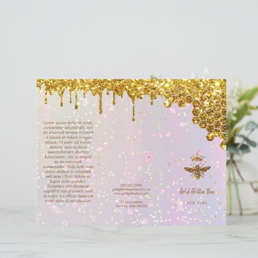 simulierte Broschüre für Glitzer-Königin (Stehend Vorderseite)