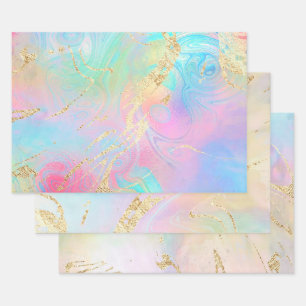 simulierte Foliendetails abstrakt elegant Geschenkpapier Set