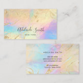 simulierte Foliendetails der IMITATE Holografie Visitenkarte (Vorne/Hinten)