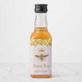 simulierte Glitzer-Biene Alkoholflaschenetikett (Vorderseite)