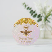 simulierte Glitzer-Biene Einladung (Stehend Vorderseite)