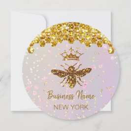 simulierte Glitzer-Biene Einladung