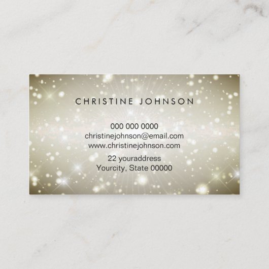 simulierte Glitzer-Biene Visitenkarte (Rückseite)