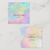 simulierte Glitzer Details IMITATE Iriabenz Quadratische Visitenkarte (Vorne/Hinten)