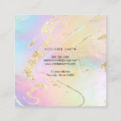 simulierte Glitzer Details IMITATE Iriabenz Quadratische Visitenkarte (Rückseite)