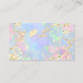 simulierte Glitzer Imitate iridescent opal danke Visitenkarte (Rückseite)