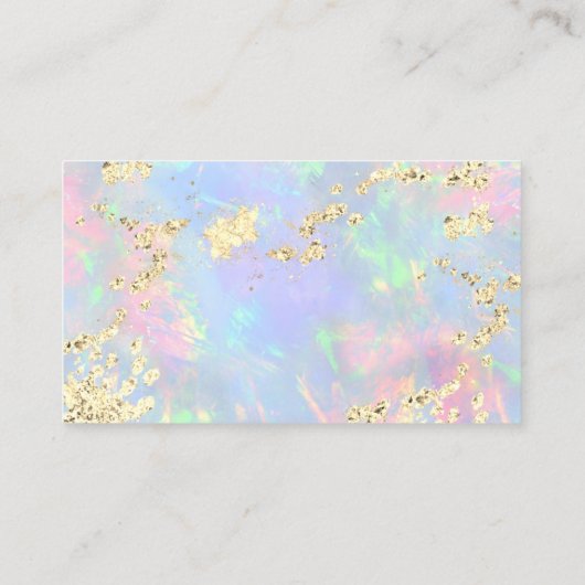 simulierte Glitzer Imitate iridescent opal danke Visitenkarte (Rückseite)