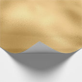Simulierte Gold Foil Texture Elegante Feier Geschenkpapier (Ecke)
