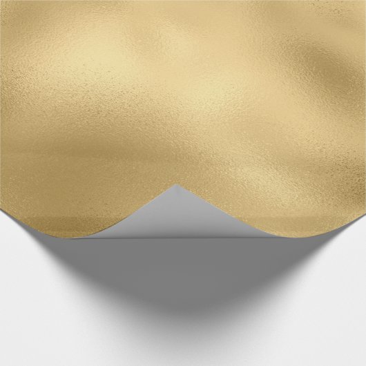 Simulierte Gold Foil Texture Elegante Feier Geschenkpapier (Ecke)