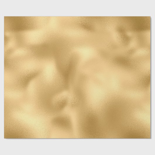 Simulierte Gold Foil Texture Elegante Feier Geschenkpapier (Flach)