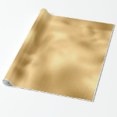 Simulierte Gold Foil Texture Elegante Feier Geschenkpapier (Ungerollt)