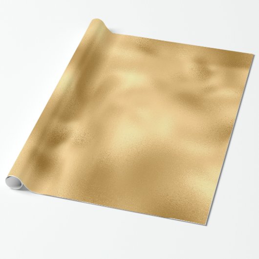 Simulierte Gold Foil Texture Elegante Feier Geschenkpapier (Ungerollt)
