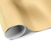 Simulierte Gold Foil Texture Elegante Feier Geschenkpapier (Rolleneckpunkt)