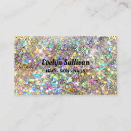 Simulierte Gold-Glitzer-Visitenkarte Visitenkarte