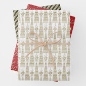 Simulierte Gold metalische Typografie Weihnachten Geschenkpapier Set (Beispiel)