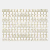 Simulierte Gold metalische Typografie Weihnachten Geschenkpapier Set (Vorderseite)