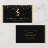 simulierte Goldfolienkleckse auf schwarz Visitenkarte (Vorne/Hinten)