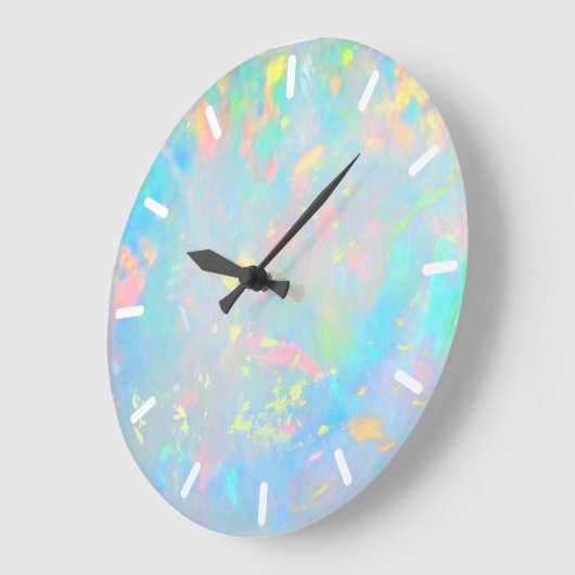 simulierte holografische Opal Große Wanduhr (Winkel)