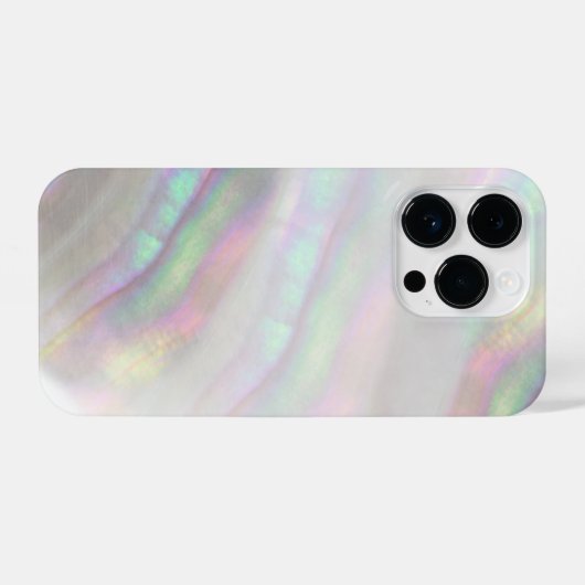 simulierte irisierende Muschel iPhone Hülle (Rückseite (Horizontal))