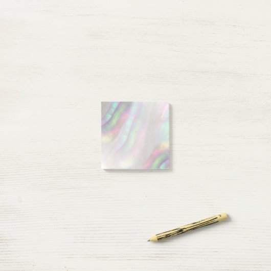simulierte irisierende Muschel Post-it Klebezettel (Auf Schreibtisch)