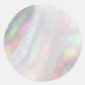 simulierte irisierende Muschel Runder Aufkleber (Vorderseite)