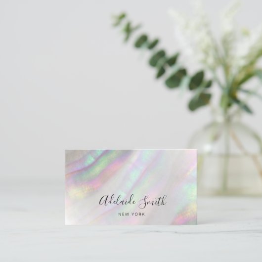 simulierte irisierende Muschel Visitenkarte (Stehend Vorderseite)