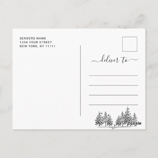 Simulierte Kraft Papier Hochzeit Speichern Sie das Postkarte (Rückseite)