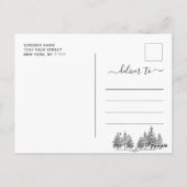 Simulierte Kraft Papier Hochzeit Speichern Sie das Postkarte (Rückseite)