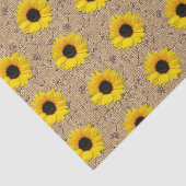 Simulierte Leinwand-Spitze-Gelb-Sonnenblume Seidenpapier (Ausschnitt)