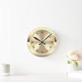 Simulierte Messingrunden Runde Wanduhr (Zuhause)