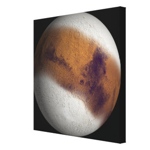 Simulierte Sicht auf die Mars Leinwanddruck
