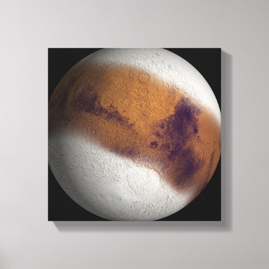 Simulierte Sicht auf die Mars Leinwanddruck (Vorderseite)