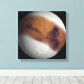 Simulierte Sicht auf die Mars Leinwanddruck (Insitu (Holzboden))