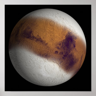 Simulierte Sicht auf die Mars Poster